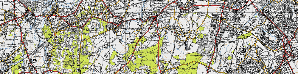 Old map of Claremont Park in 1945