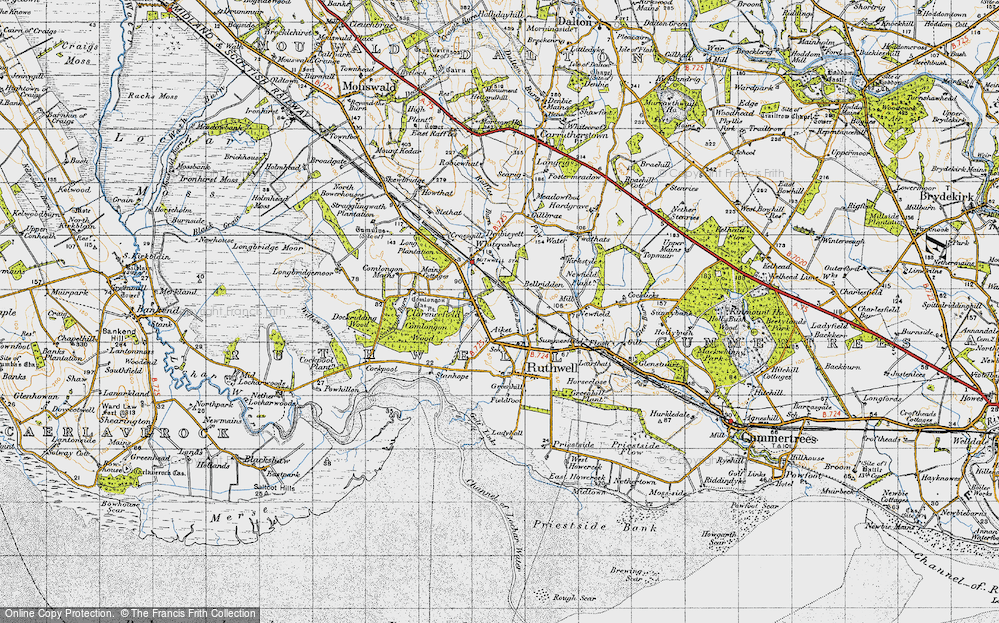 Old Map of Historic Map covering Aiket in 1947