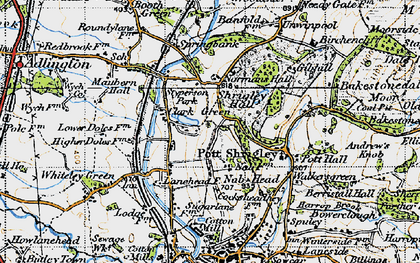 Old map of Clark Green in 1947