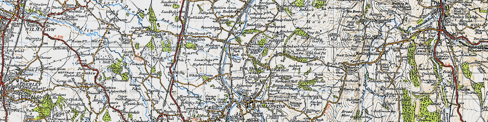 Old map of Lane Head in 1947