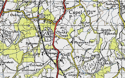 Old map of Tiphams in 1940