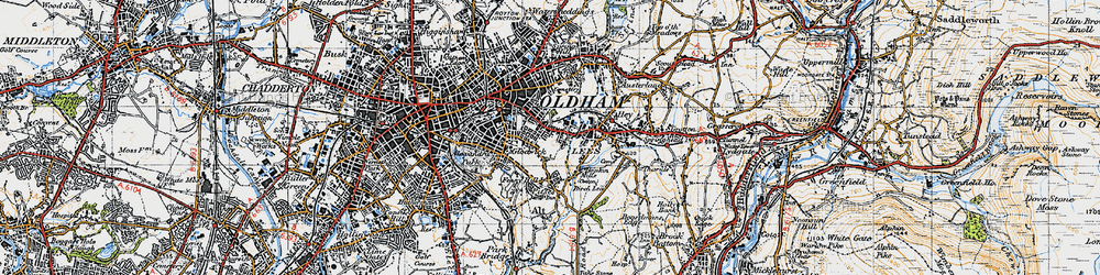 Old map of Clarksfield in 1947