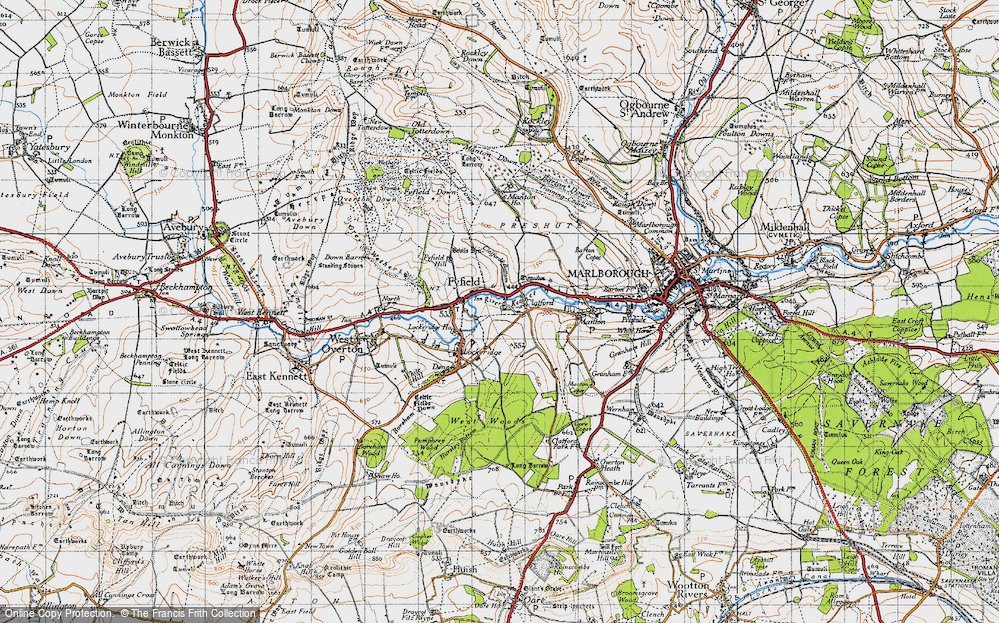 Old Map of Clatford, 1940 in 1940