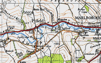 Old map of Clatford in 1940