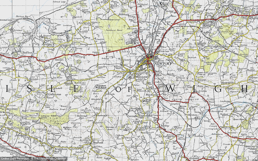Old Map of Clatterford, 1945 in 1945