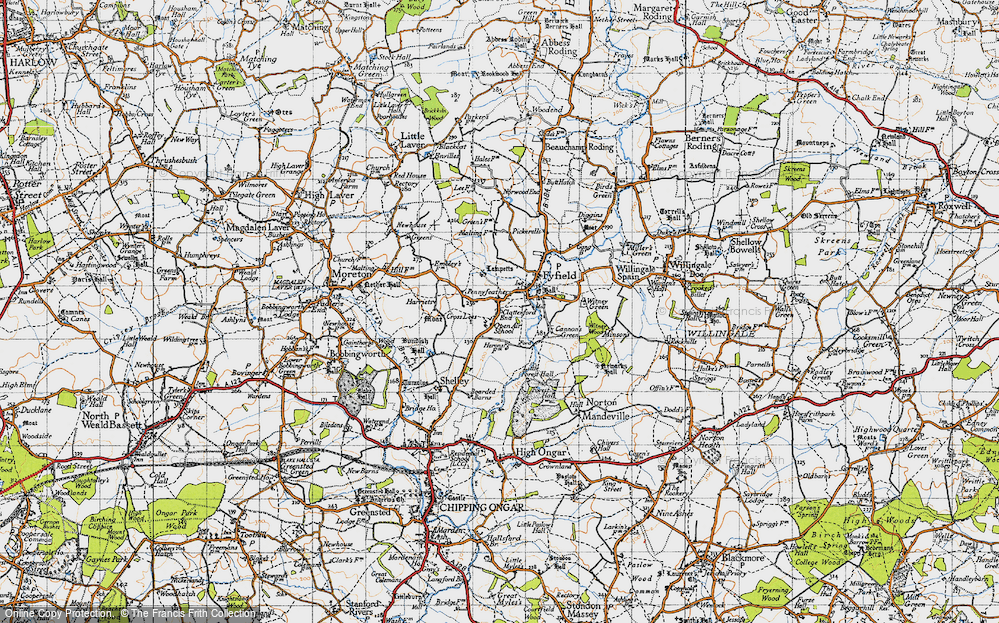 Old Map of Clatterford End, 1946 in 1946