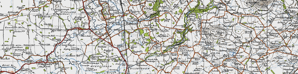 Old map of Claughton in 1947