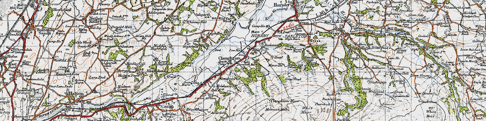 Old map of Whit Moor in 1947