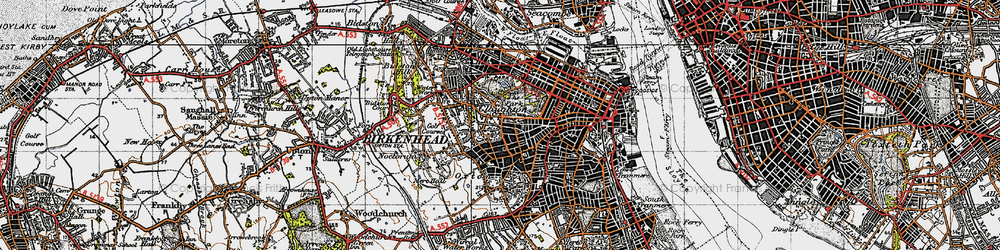 Old map of Claughton in 1947