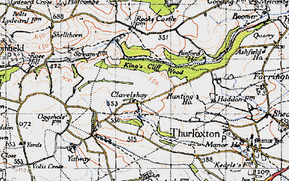 Old map of Yalway in 1946
