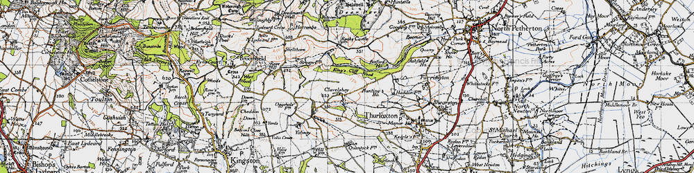 Old map of Clavelshay in 1946