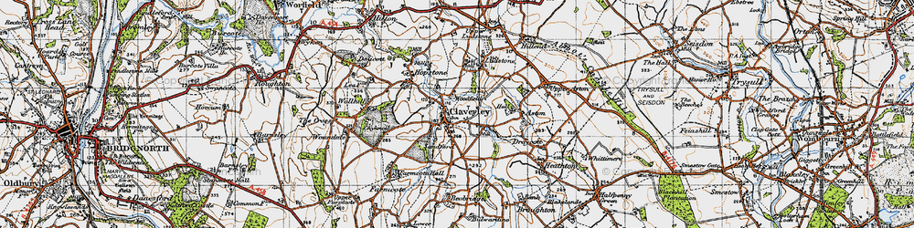 Old map of Claverley in 1946