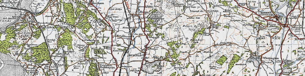 Old map of Clawthorpe in 1947