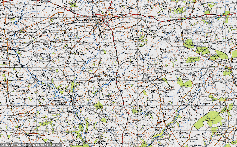 Old Map of Clawton, 1946 in 1946