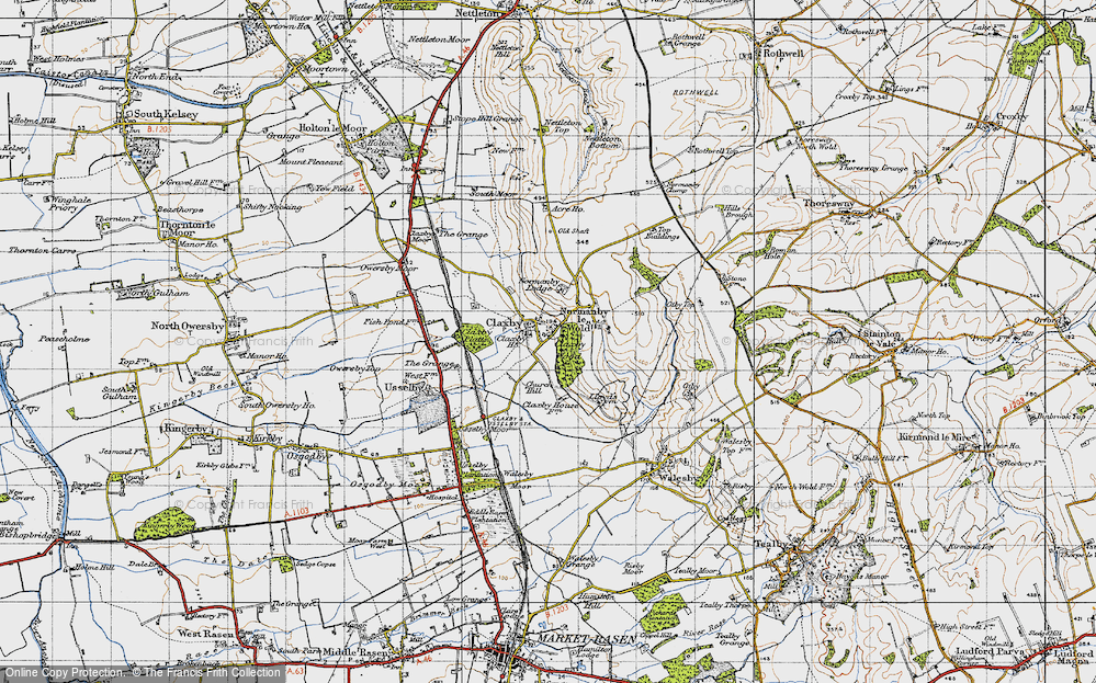 Old Map of Claxby, 1946 in 1946