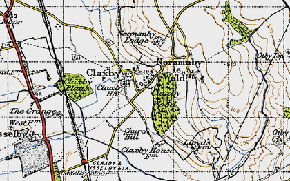 Old map of Claxby in 1946
