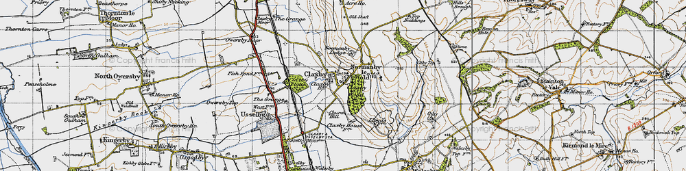Old map of Claxby in 1946