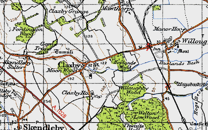 Old map of Claxby St Andrew in 1946