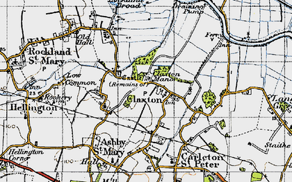 Old map of Claxton in 1946