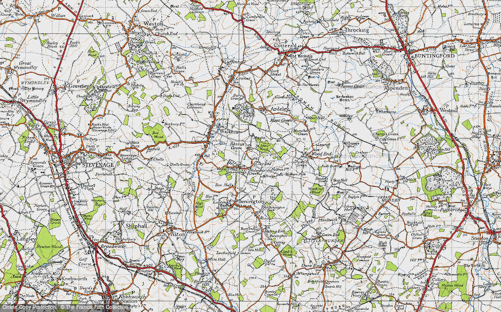 Old Map of Clay End, 1946 in 1946