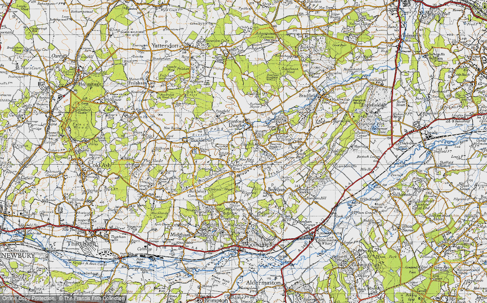 Old Map of Clay Hill, 1945 in 1945