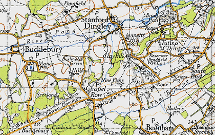 Old map of Clay Hill in 1945