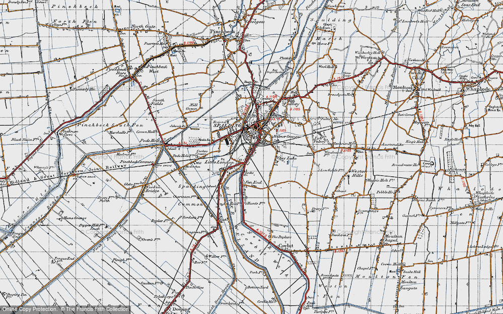 Old Map of Clay Lake, 1946 in 1946