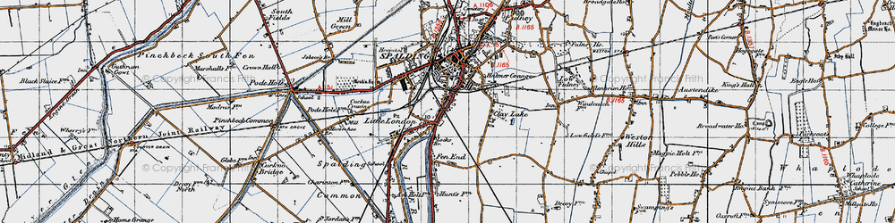 Old map of Clay Lake in 1946
