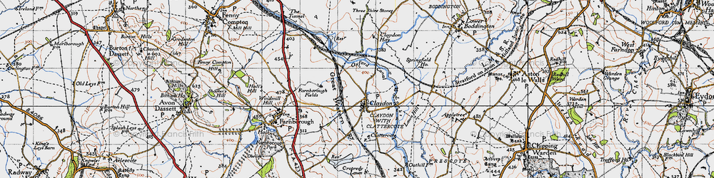 Old map of Claydon in 1946