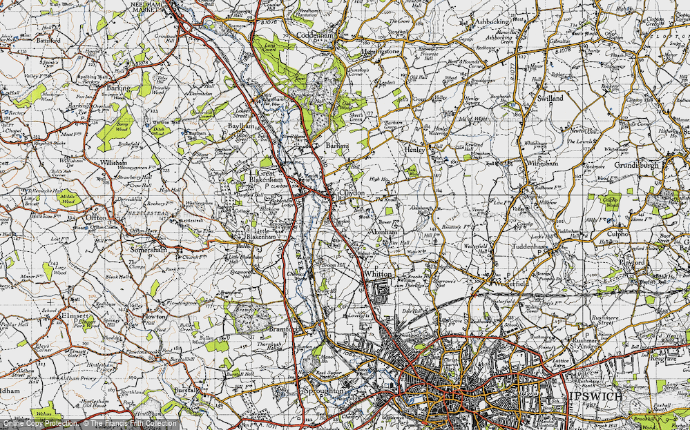 Old Map of Claydon, 1946 in 1946