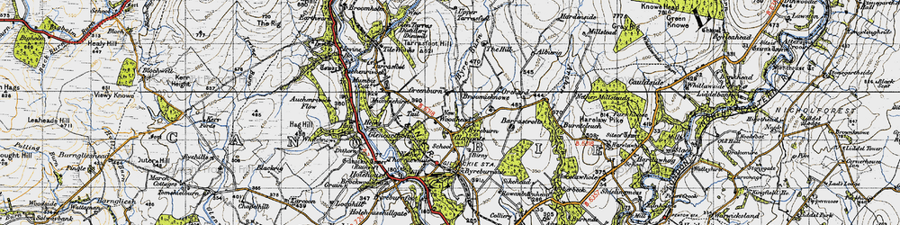 Old map of Albierig in 1947