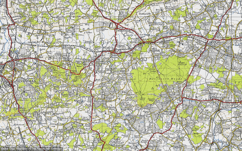 Old Map of Claygate Cross, 1946 in 1946