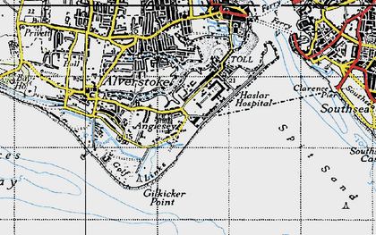 Old map of Fort Monckton in 1945