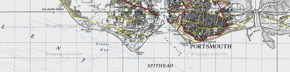 Old map of Fort Monckton in 1945