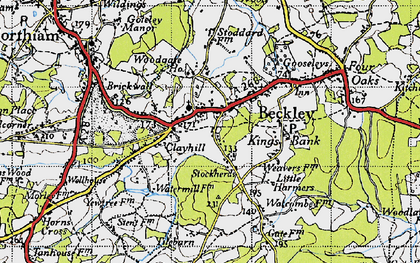 Old map of Clayhill in 1940