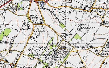 Old map of Blackney Hill in 1947