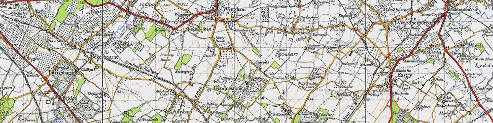 Old map of Blackney Hill in 1947