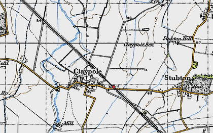 Old map of Claypole in 1946