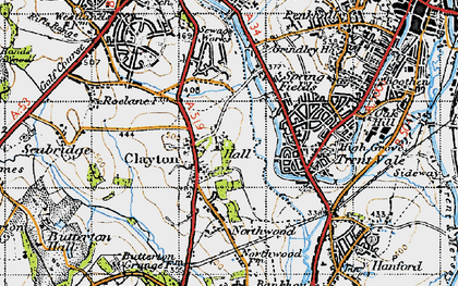 Old map of Clayton in 1946
