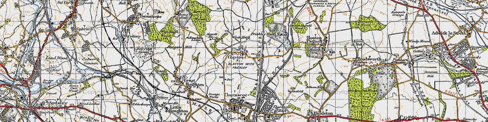 Old map of Clayton in 1947