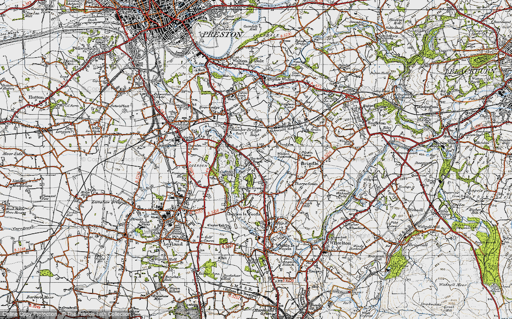 Old Map of Clayton Brook, 1947 in 1947