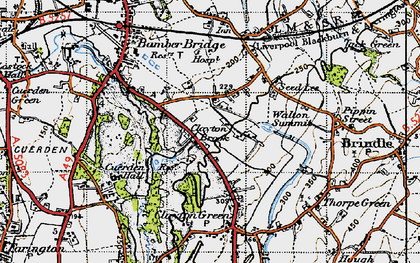 Old map of Clayton Brook in 1947