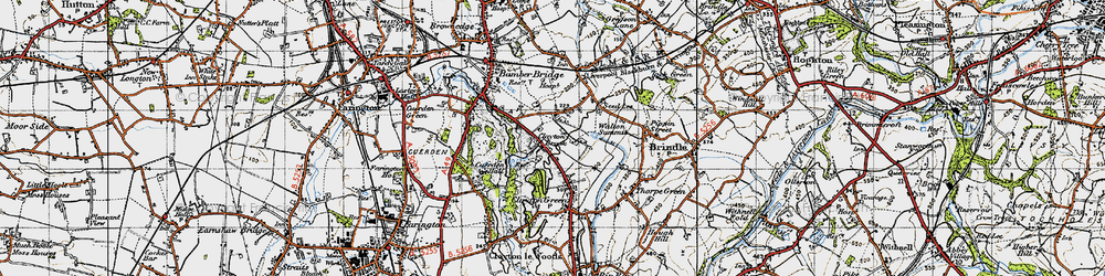 Old map of Clayton Brook in 1947