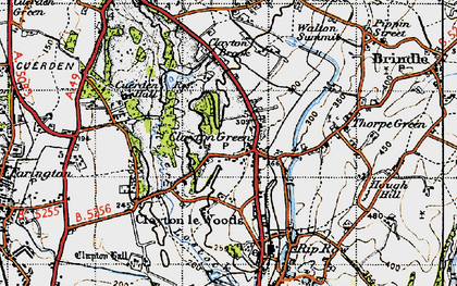 Old map of Clayton Green in 1947