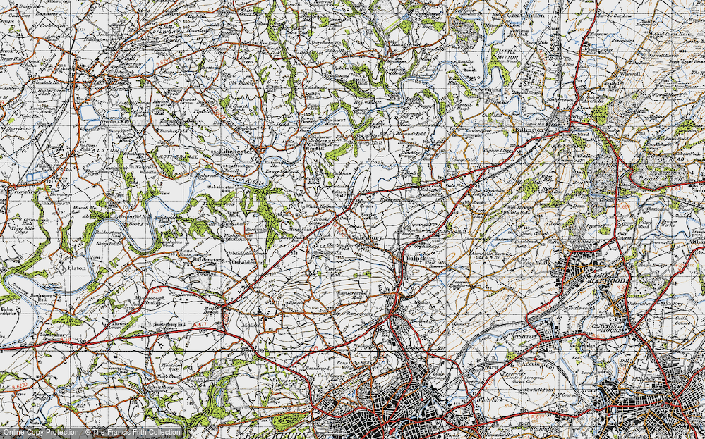 Old Map of Clayton Le Dale, 1947 in 1947