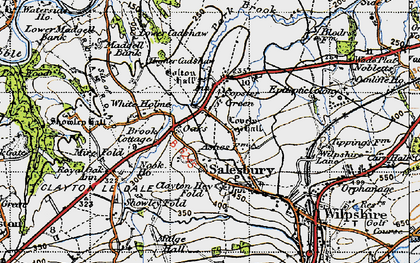 Old map of White Holme in 1947
