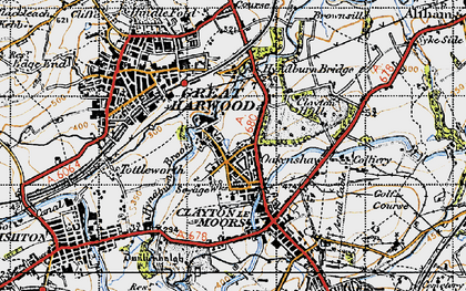 Old map of Clayton-Le-Moors in 1947