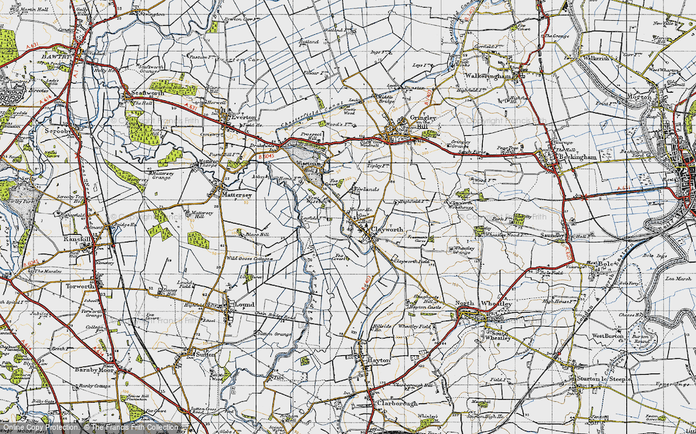 Old Map of Clayworth, 1947 in 1947