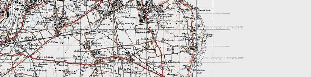 Old map of Cleadon in 1947