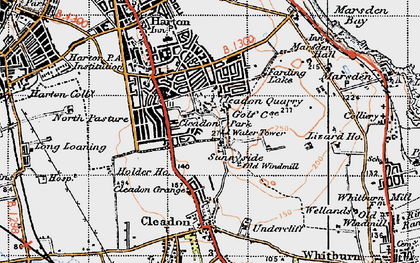 Old map of Cleadon Park in 1947